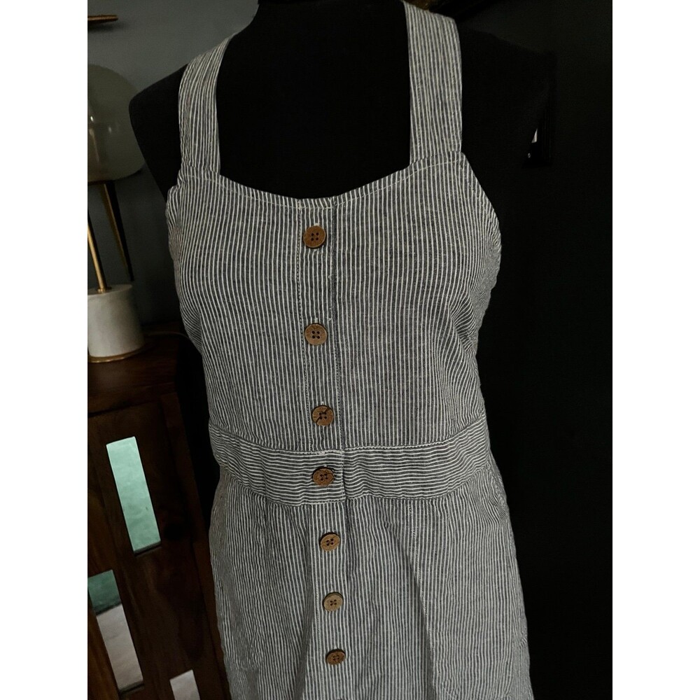 Aventura Sustainable Clothing Railroad stripe Sun dress Summer Overall Romper S - Picture 4 of 7